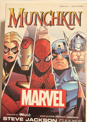 USAopoly Steve Jackson Games Munchkin Marvel Complete Card Game Set 3+ Players
