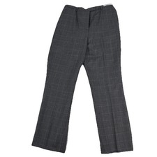VTG Pendleton 100 Virgin Wool Pants Womens 8 Petite Lined Gray Plaid Trousers
