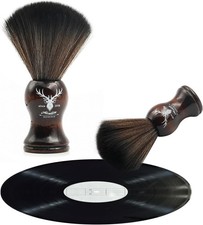 Anti-Static Vinyl Record Cleaner Brush with Wooden Handle - 2.4" x 4.2"