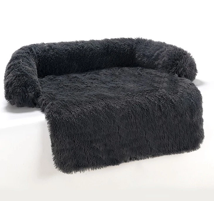 Pet Sofa DOG BED Calming Bed BLUE Plush Kennel Pet Cat Sofa Cushion LG NEW 🐶