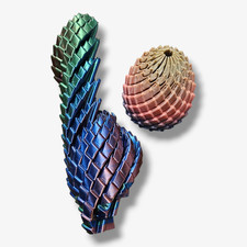 3D Printed Dragon Egg Fidget, Expanding Egg