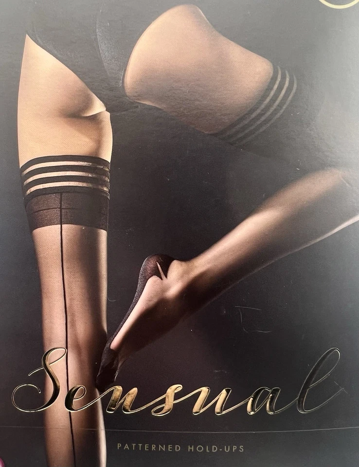 NOVAS meias Fiore costura preta transparente coxa alta tamanho XL microfibra transparente 20 denier - Imagem 2 de 4