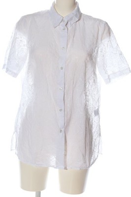 MONA Hemd-Bluse Damen Bluse Gr. DE 40 weiß Casual-Look