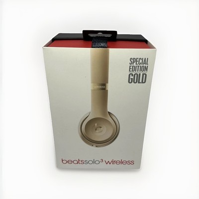 Beats Solo 3 Wireless Headphones Special Edition Gold NEW | eBay