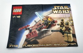Vintage 2002 LEGO STAR WARS Tusken Raider Encounter Set 7113 -Complete w/book #2