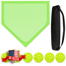 Mototo 7-Piece Rubber Baseball Base Set with Home Plate and Softballs