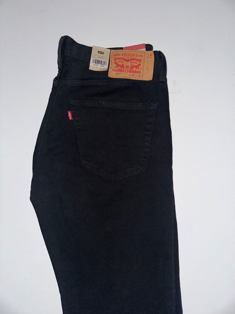 Levi's 501 Original Fit Straight Leg Jeans Black Size: W36 X L38