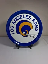 VINTAGE 1970S LOS ANGELES RAMS METAL BEER TRAY, 14 INCHES