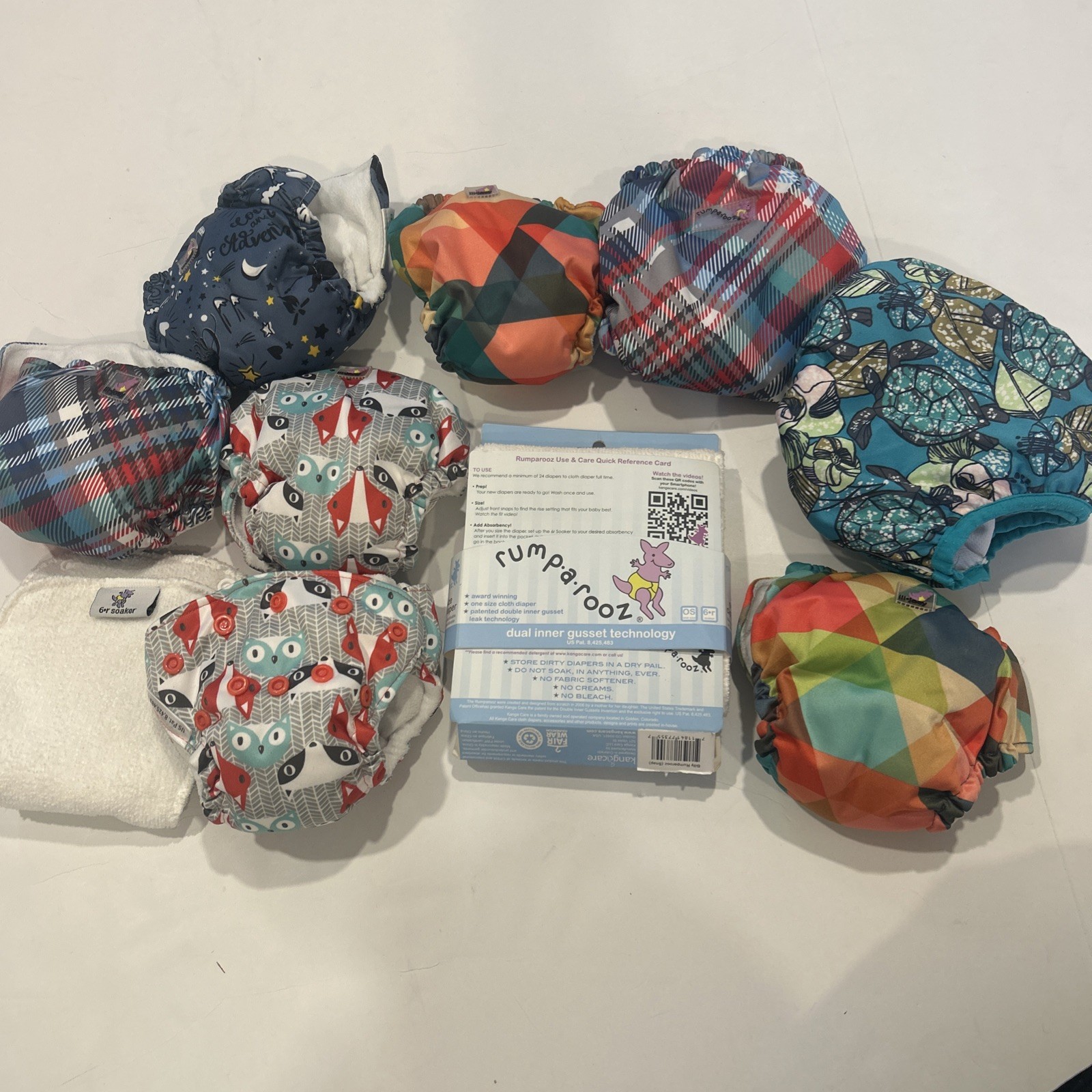 Bundle Deal! Rumparooz Zoo Cloth Diapers Set + Inserts | TEA SWIM DIAPER