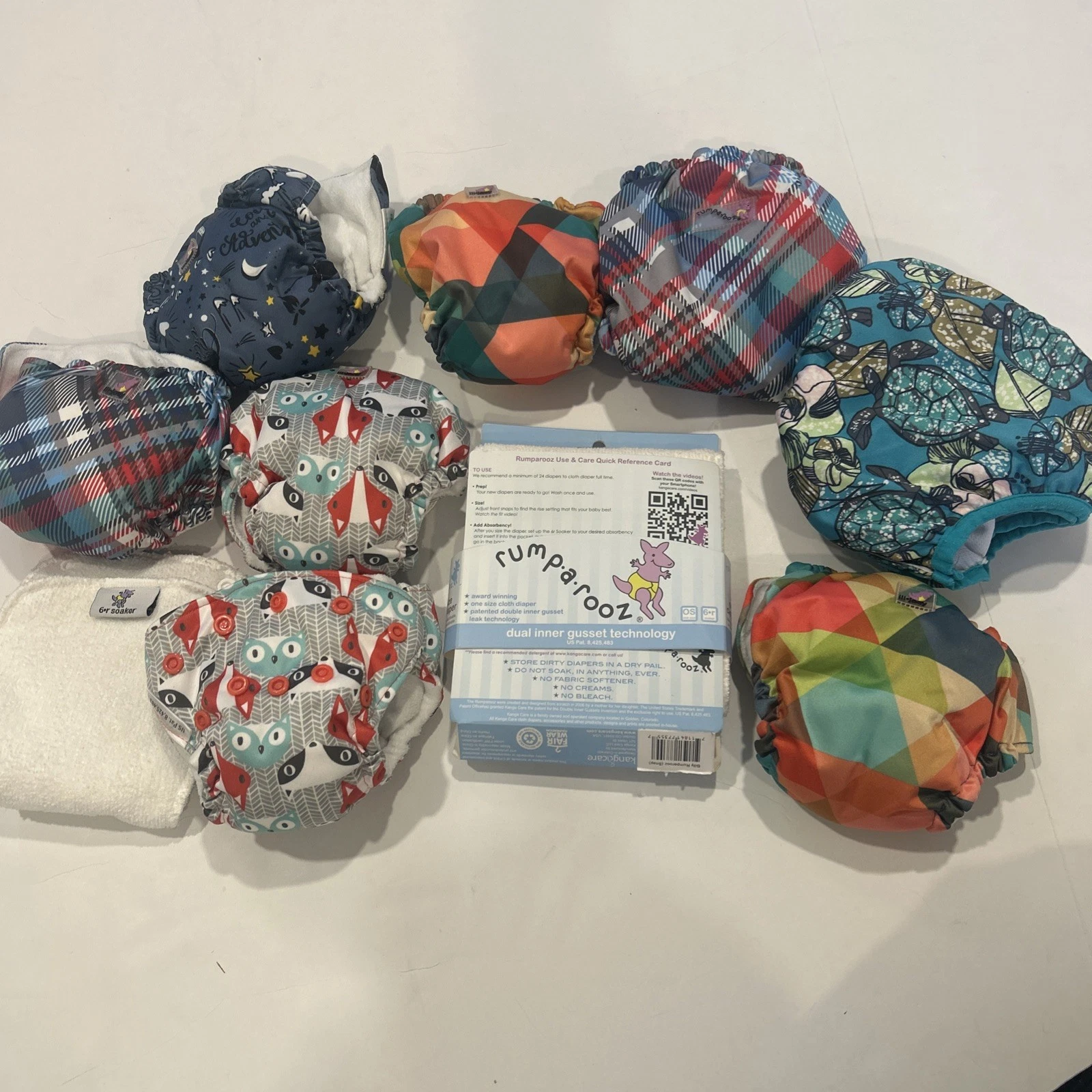 Bundle Deal! Rumparooz Zoo Cloth Diapers Set + Inserts | TEA SWIM DIAPER