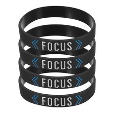 4Pcs Focus Wristbands for Motivation, Black