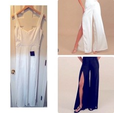 Lulus White Jumpsuit with Side Slit- SizeMedium- NWT