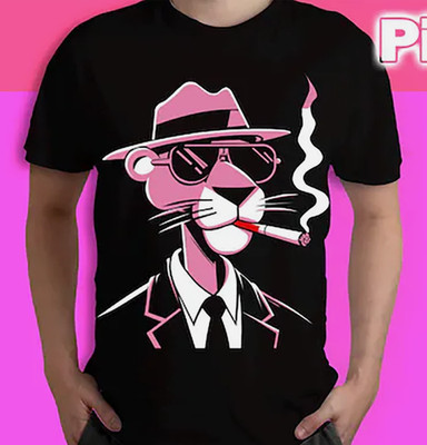 Retro Cartoon Pink Panther Pink Lover Gift Shirt All Size S-5XL