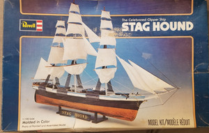 Stag Hound Merchant Extreme Clipper Ship Kit Revell 1/150 1978 H-361 USA