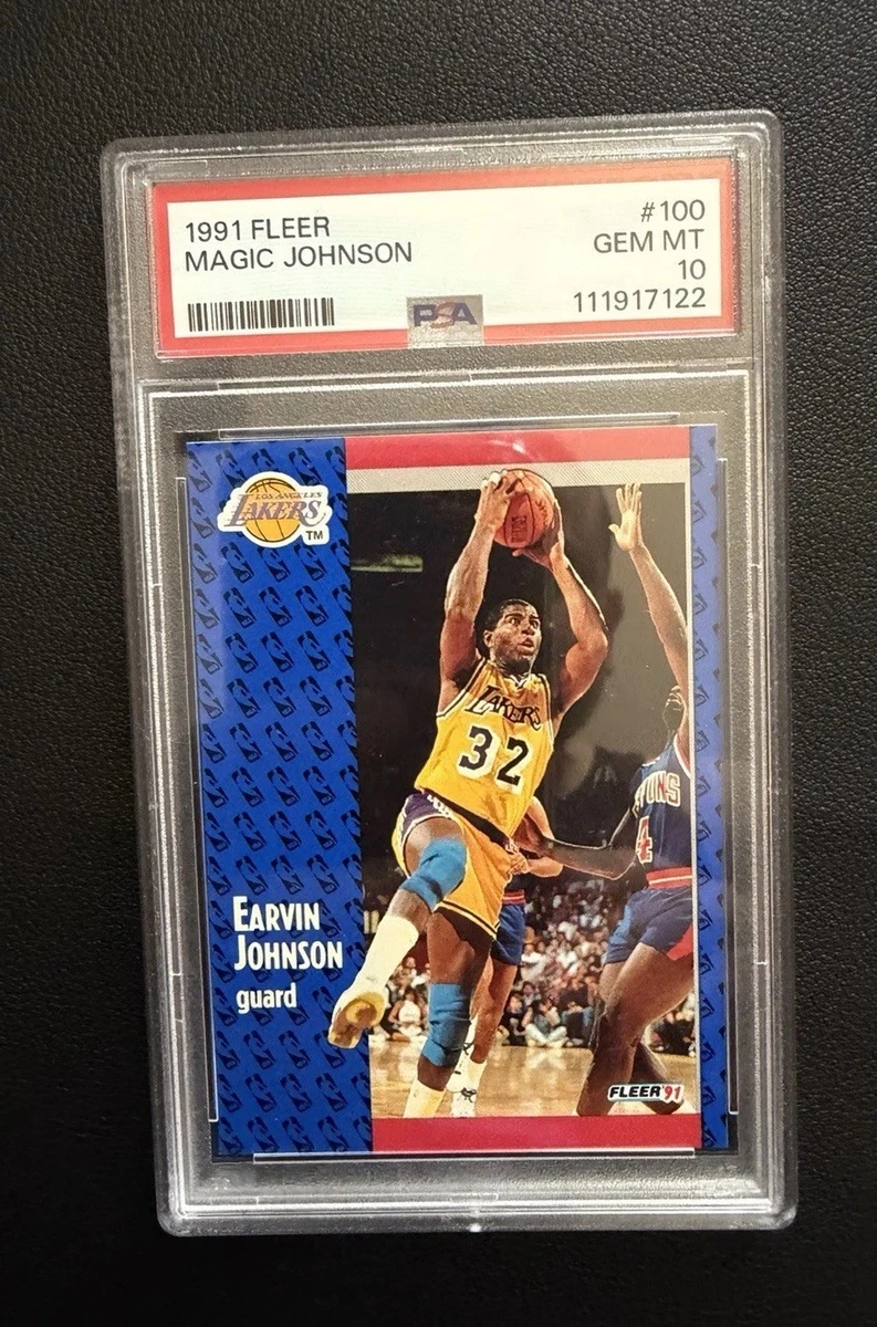 Fleer Magic Johnson 10 Graded Basketball Sports Trading Cards
