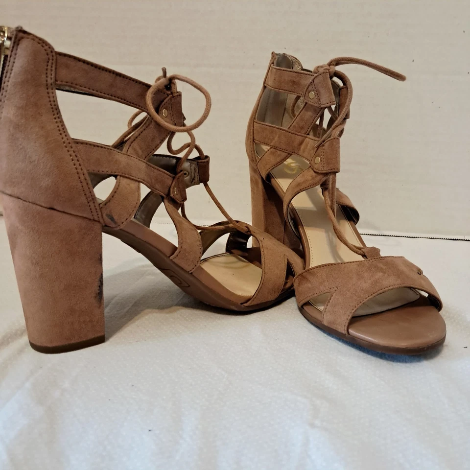 Sam Edelman Circus Women's 8.5 Brown Hagen Lace Up Gladiator Sandals Zip Back - Image 4 of 4