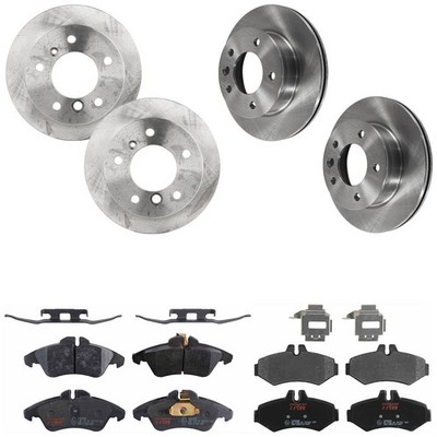 KIT-073024-3611 TRW 4-Wheel Set Brake Disc and Pad Kits Front & Rear for Dodge