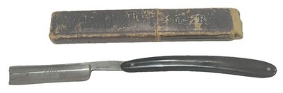Imperial Razor Co Shav-Rite 5/8 Straight Razor Etched Motor Car Vintage USA