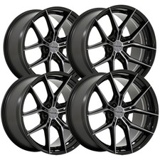 (Set of 4) Niche NC279 Prodigy 5 24x10 5x130 +20mm Black/Tint Wheels Rims
