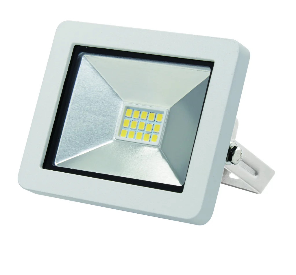 Outdoor Light White 10w LED Slim Floodlight IP65 800lm 6500K LyvEco 9747W