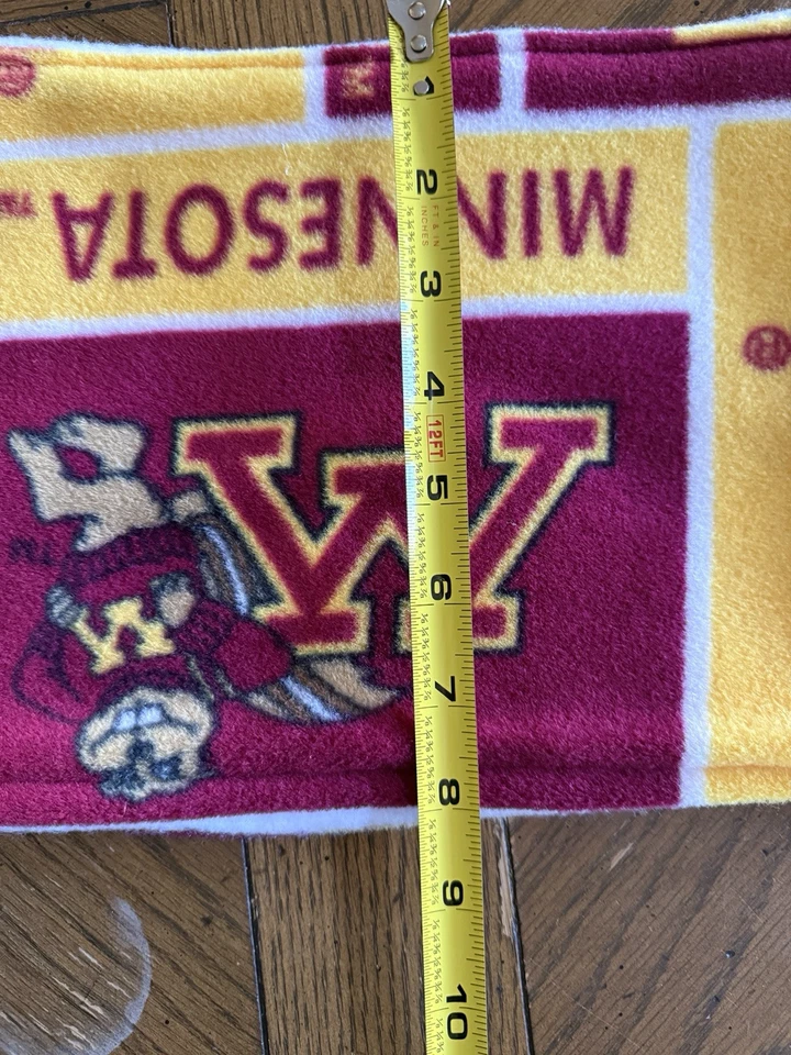 Tube  scarf bandana head face mask neck gaiter Fleece Handmade USA U of Minnesot Foto 4 de 4