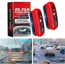 NEW 2PCS 120ML Automotive Oil Film Cleaning Brush Car Windows Glass Cleaning US