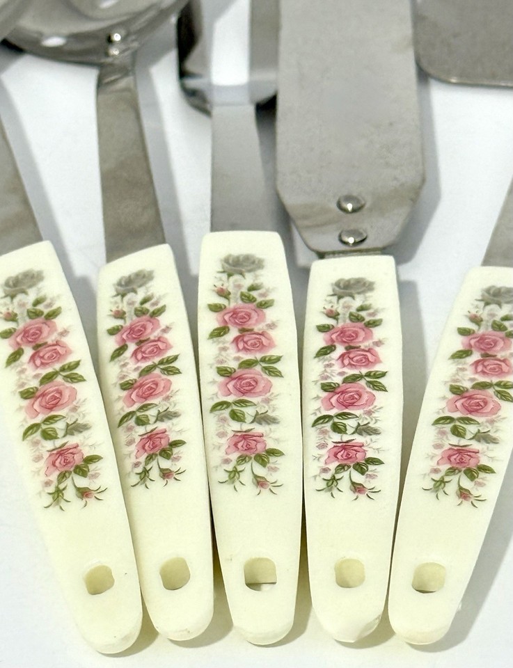 Mid Century Vintage 5 Piece Kitchen Utensils Spice of Life Floral ...