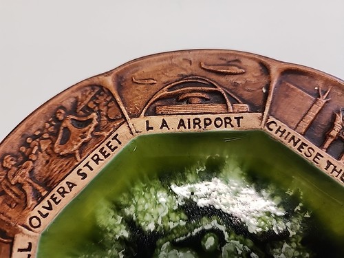 Vintage TREASURE CRAFT LOS ANGELES Kalifornien Souvenir Aschenbecher Schmuckschale 8" - Bild 9 von 17