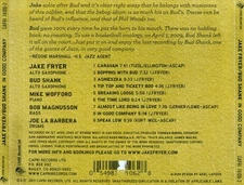 JAKE FRYER/BUD SHANK/BUD SHANK QUINTET - IN GOOD COMPANY NEW CD