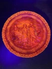 Fenton Red Slag Lafayette Washington At Valley Forge Plate Cadmium Glow