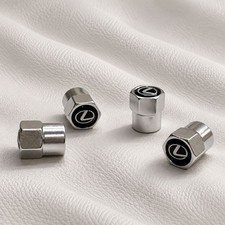 4pcs Silver Tire Valve Stem Caps Compatible With Lexus Vehicles