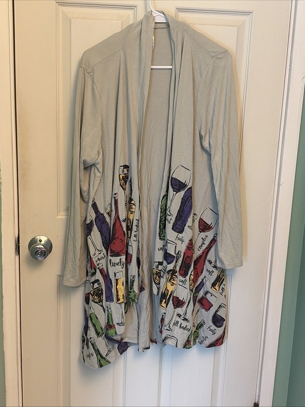 A Walk In The Park Women’s 2X Wine Champagne Open Shirt Napa France Girls Trip