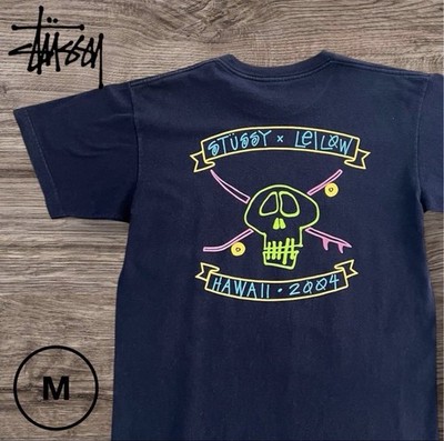 Stussy x Leilow 2004 Hawaii Limited Skull T-Shirt Black Neon