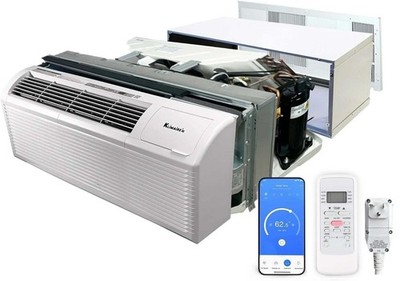 Klimaire 15,000 BTU PTAC Heat Pump A/C R-32 Wi-Fi Enabled with 3.5kW