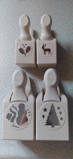4 MARTHA STEWART CRAFT PUNCH, CHRISTMAS TREE/ORNAMENTS SNOWMAN, REINDEER, HOLLY