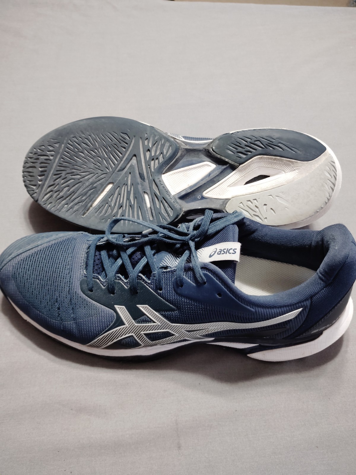 Asics Men 12 Blue Solution Speed FF 3 Tennis Sneakers Walking Athletic Shoes image 8