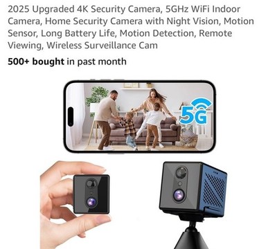 2025 Smart Surveillance Camera  Ultra HD with Night Vision & App Control