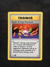 Pokemon Cards: Base Set 1st Edition Rare: Super Energy Removal 79/102