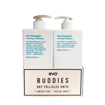 Evo The Therapist Calming Shampoo and Conditioner 16.9 oz DOU Set
