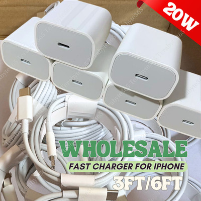 20W Fast Charger For iPhone 17 16 15 14 13 12 11 Type USB-C Adapter PD Cable Lot