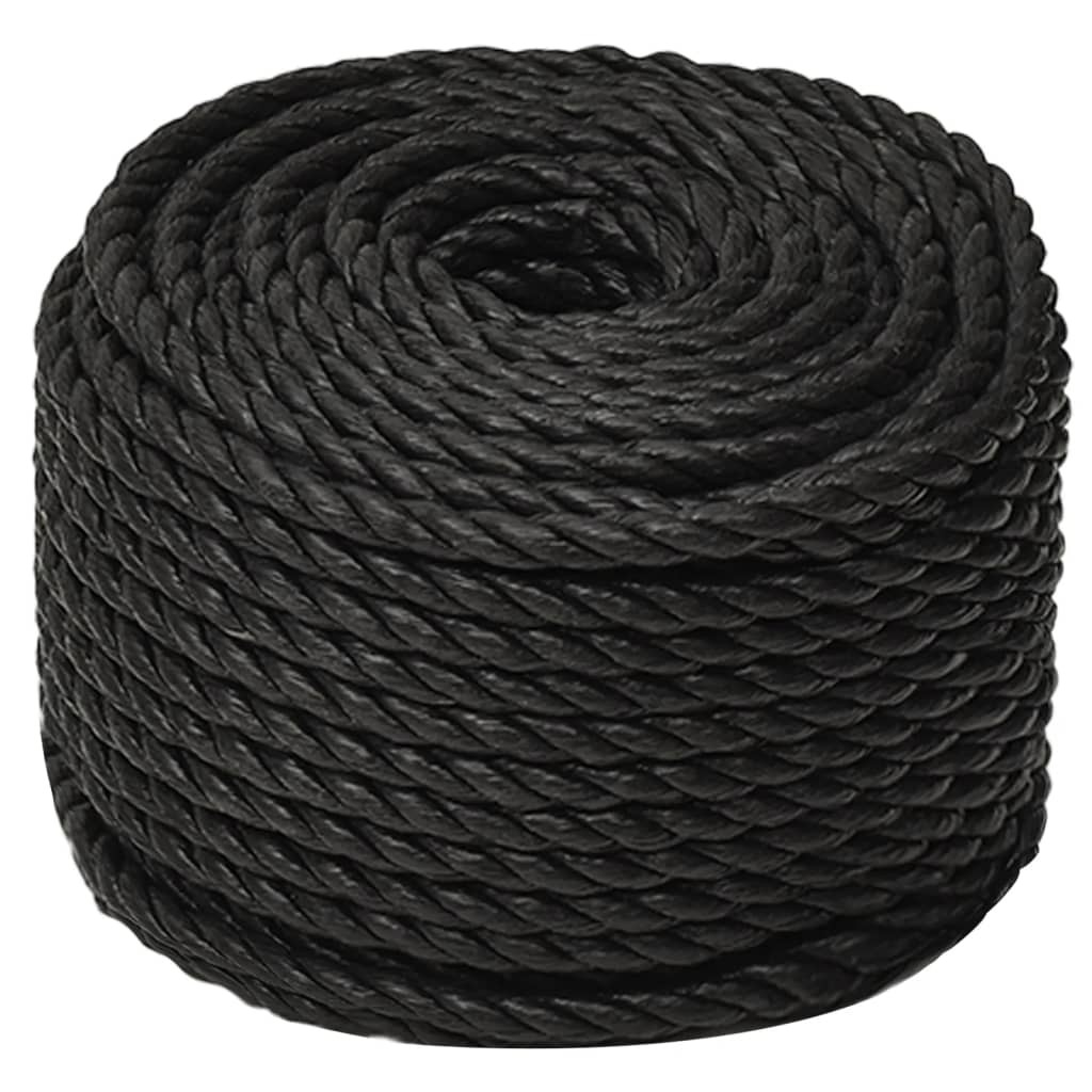 Fune da Lavoro Nera 14mm x 250m - Resistente alle Intemperie e UV