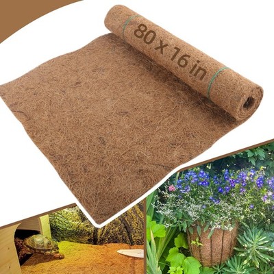 Coco Liner Roll - 16x80 inch Natural Coconut Fiber for Planters, Versatile Fl...