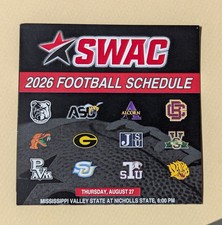 2026 SWAC Conference College Football Pocket Schedule
