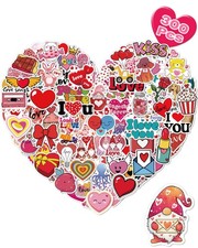 300 Pcs Valentines Day Stickers, Bulk Valentines Day Gifts, Heart Stickers Cr...
