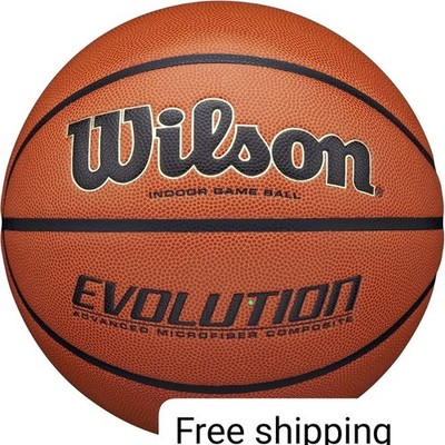 Wilson Evolution Basketball 29.5  Official Indoor Game Ball Black Composite Leat