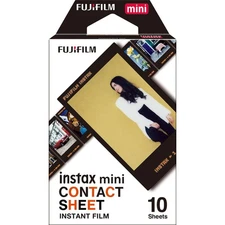 Fujifilm Instax Mini Contact Sheet Instant Film 10 Exposures, For Mini Cameras