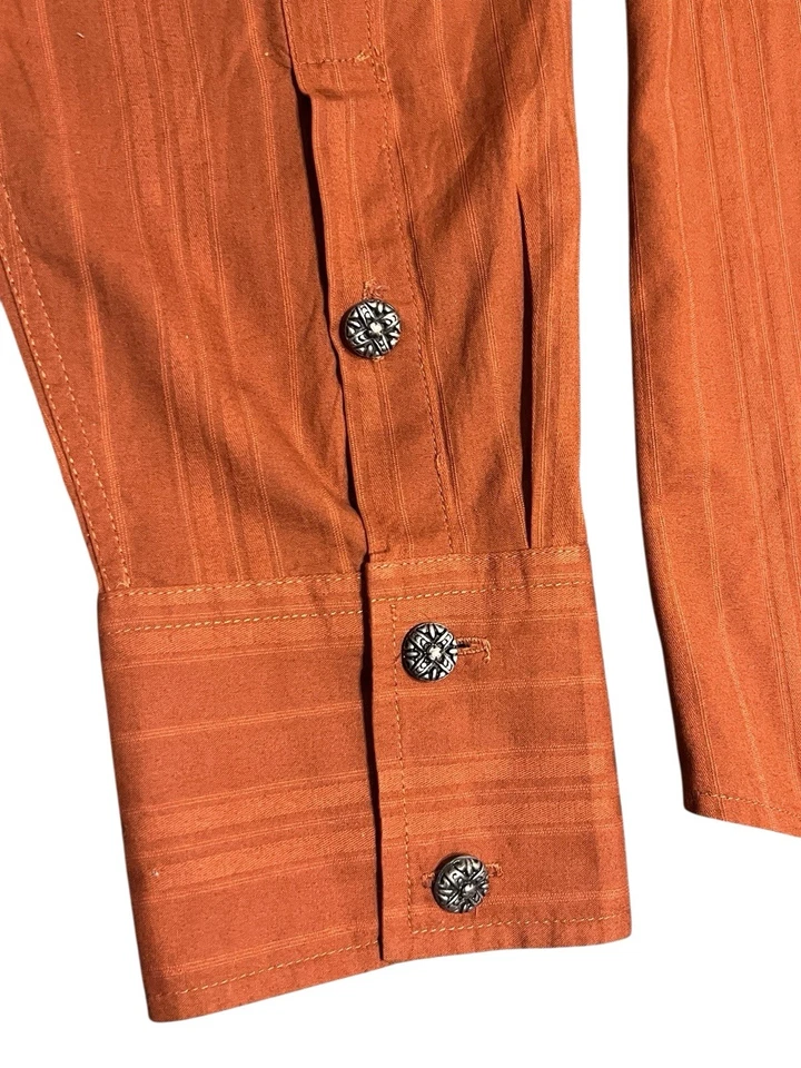 Camisa Royal Underground Abotonada Para Hombre XL Arcilla/Naranja Quemado Roca Gótica Foto 3 de 4