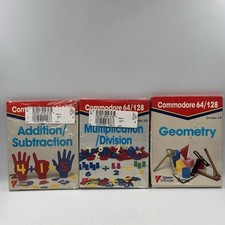 New Commordore 64/128 Learning Software Add Subtract Multiply Divide Geometry