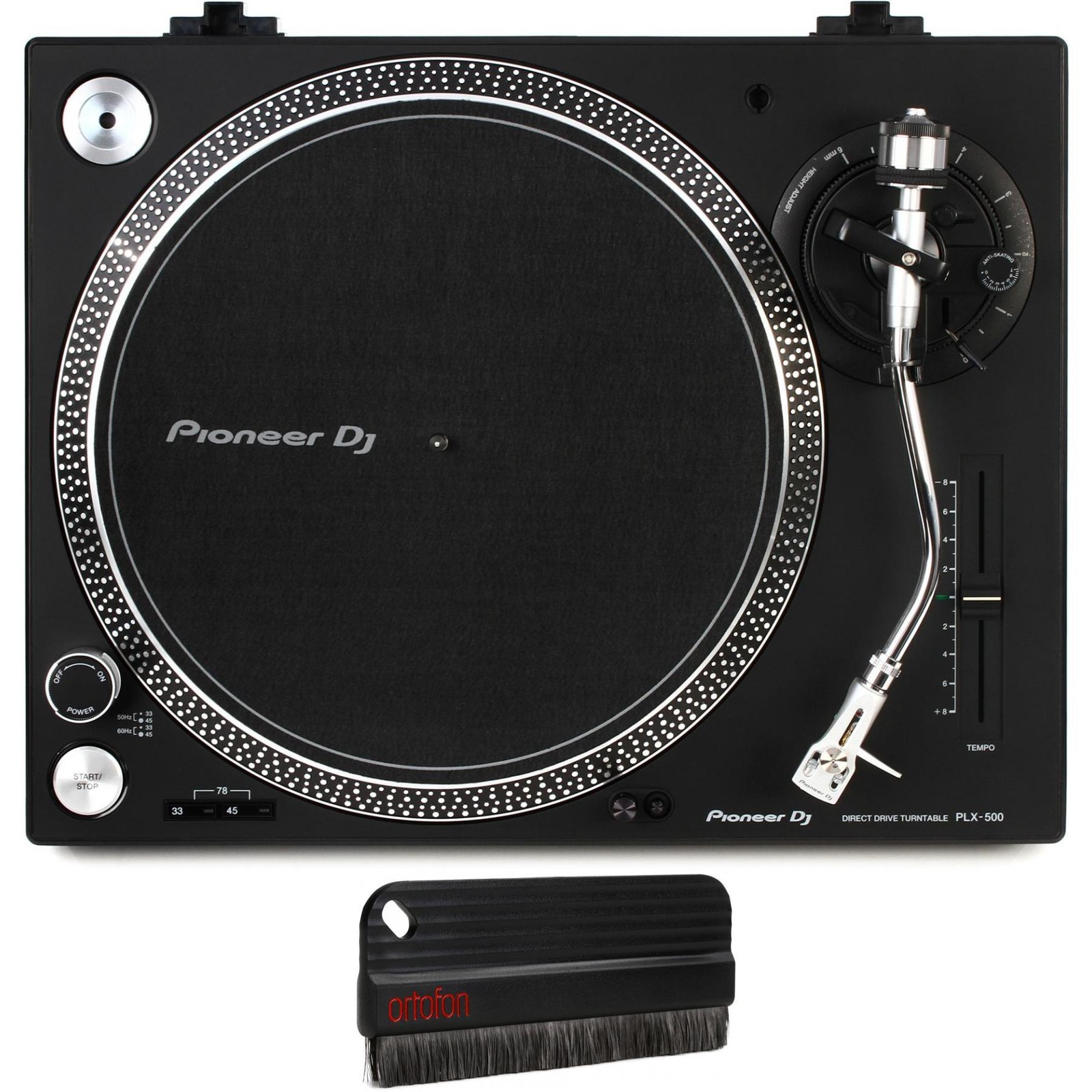 Проигрыватель проигрывателя Pioneer DJ PLX-500 с прямым приводом и антистатической щеткой для записи Ortofon 61090₽