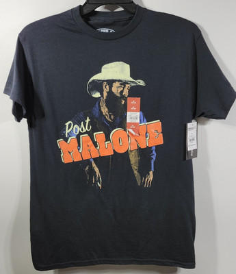 Posty Co. Men's M Post Malone Graphic T-Shirt Short Sleeve Black Cotton Knit